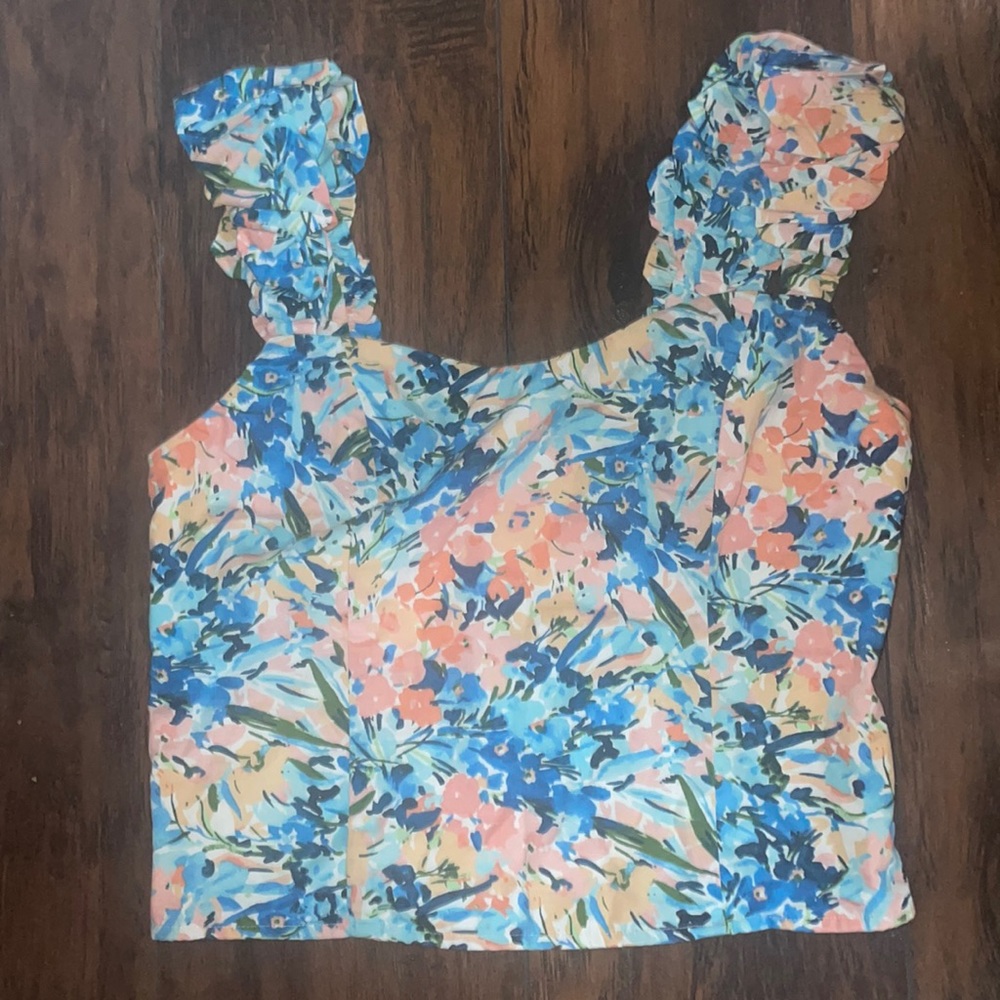 Abercrombie Bubble Strap Poplin Top